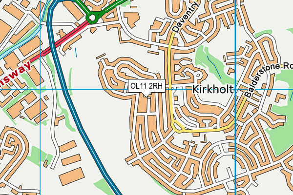 OL11 2RH map - OS VectorMap District (Ordnance Survey)