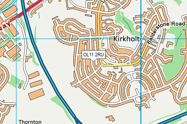 OL11 2RU map - OS VectorMap District (Ordnance Survey)