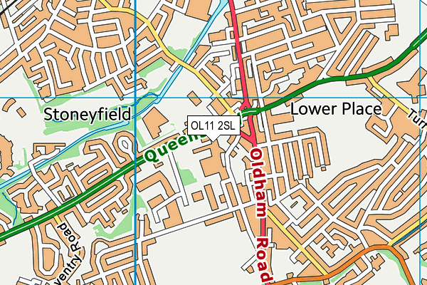 OL11 2SL map - OS VectorMap District (Ordnance Survey)