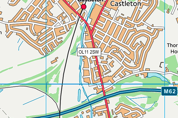 OL11 2SW map - OS VectorMap District (Ordnance Survey)