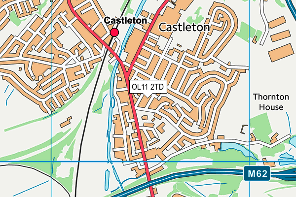 OL11 2TD map - OS VectorMap District (Ordnance Survey)