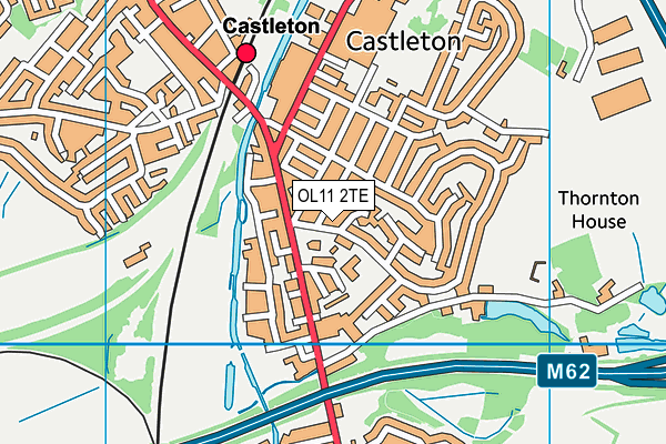 OL11 2TE map - OS VectorMap District (Ordnance Survey)
