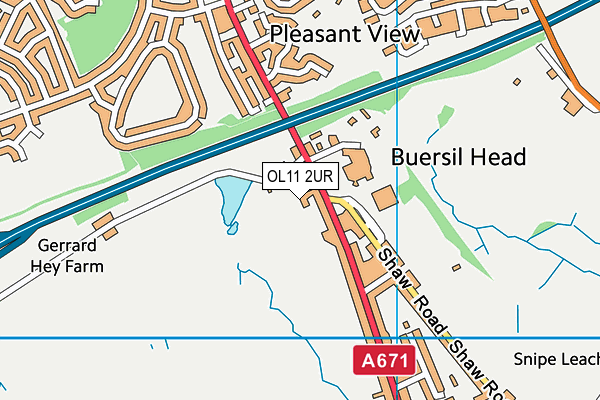 OL11 2UR map - OS VectorMap District (Ordnance Survey)