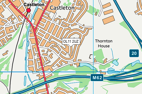 OL11 2UZ map - OS VectorMap District (Ordnance Survey)