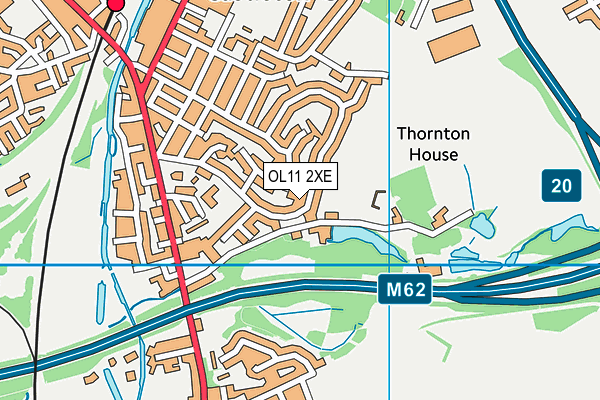 OL11 2XE map - OS VectorMap District (Ordnance Survey)