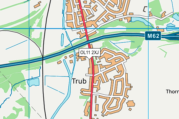 OL11 2XJ map - OS VectorMap District (Ordnance Survey)