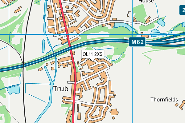 OL11 2XS map - OS VectorMap District (Ordnance Survey)