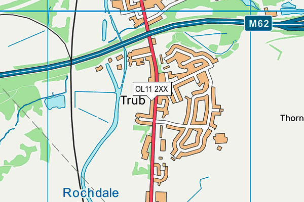 OL11 2XX map - OS VectorMap District (Ordnance Survey)