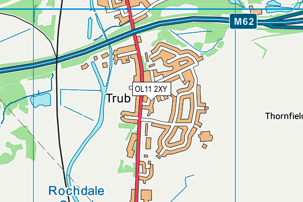 OL11 2XY map - OS VectorMap District (Ordnance Survey)