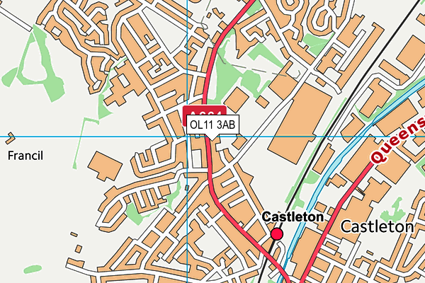 OL11 3AB map - OS VectorMap District (Ordnance Survey)