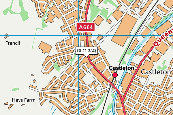 OL11 3AQ map - OS VectorMap District (Ordnance Survey)