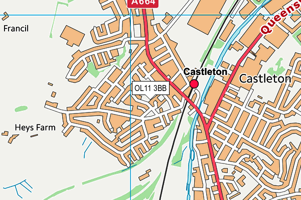 OL11 3BB map - OS VectorMap District (Ordnance Survey)