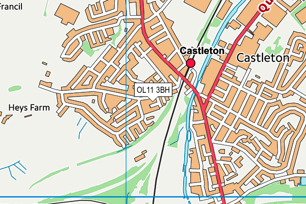 OL11 3BH map - OS VectorMap District (Ordnance Survey)