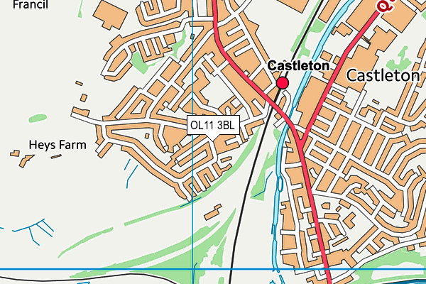 OL11 3BL map - OS VectorMap District (Ordnance Survey)