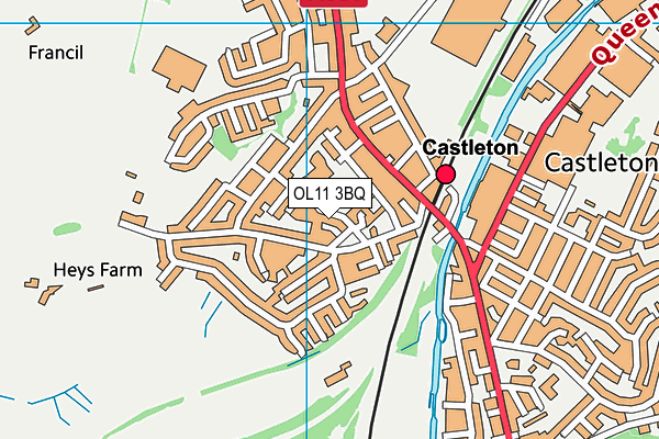 OL11 3BQ map - OS VectorMap District (Ordnance Survey)