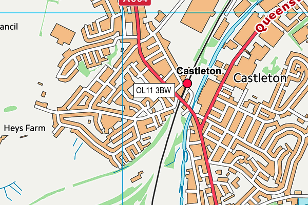 OL11 3BW map - OS VectorMap District (Ordnance Survey)