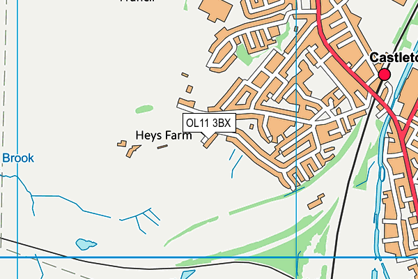 OL11 3BX map - OS VectorMap District (Ordnance Survey)