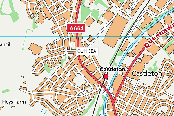 OL11 3EA map - OS VectorMap District (Ordnance Survey)