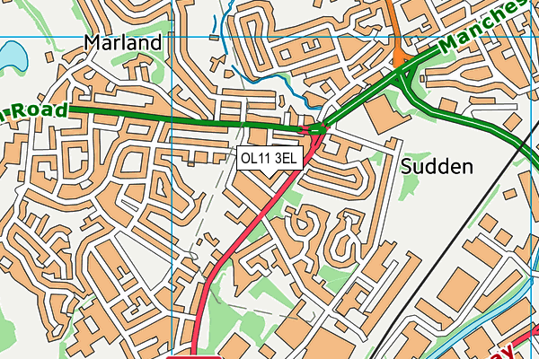 OL11 3EL map - OS VectorMap District (Ordnance Survey)