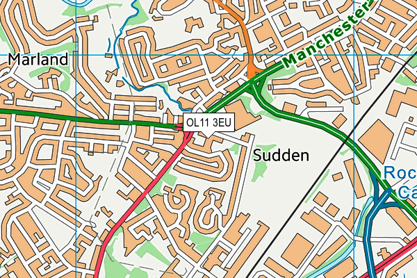 OL11 3EU map - OS VectorMap District (Ordnance Survey)