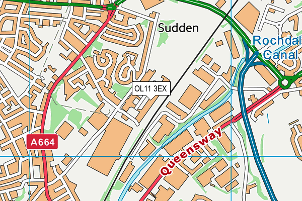 OL11 3EX map - OS VectorMap District (Ordnance Survey)