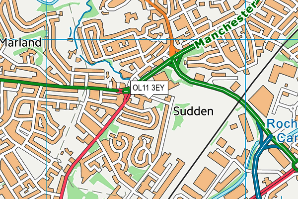 OL11 3EY map - OS VectorMap District (Ordnance Survey)