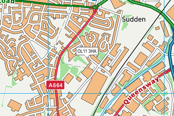 OL11 3HA map - OS VectorMap District (Ordnance Survey)