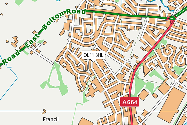 OL11 3HL map - OS VectorMap District (Ordnance Survey)