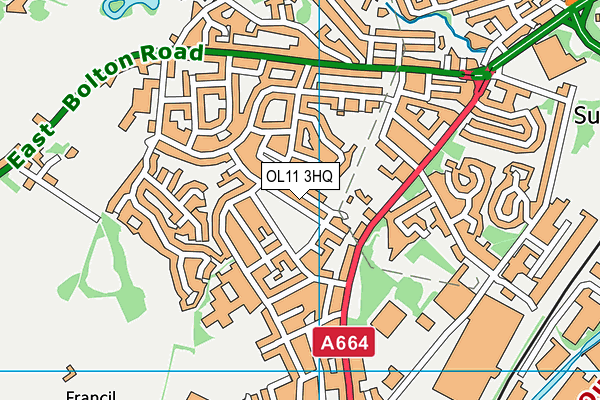 OL11 3HQ map - OS VectorMap District (Ordnance Survey)