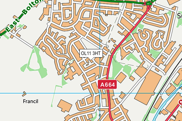 OL11 3HT map - OS VectorMap District (Ordnance Survey)