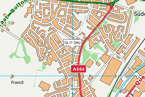 OL11 3HU map - OS VectorMap District (Ordnance Survey)