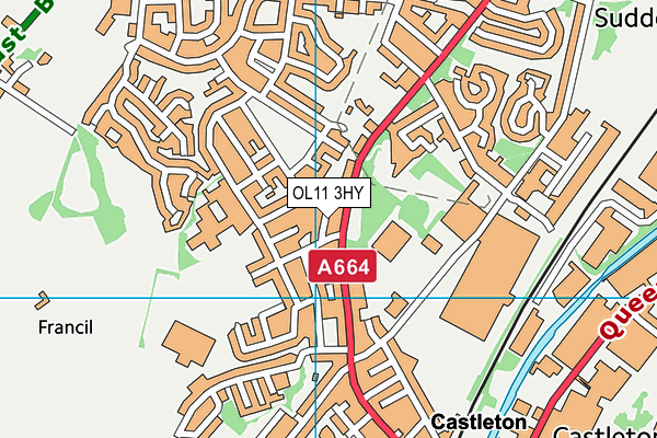 OL11 3HY map - OS VectorMap District (Ordnance Survey)