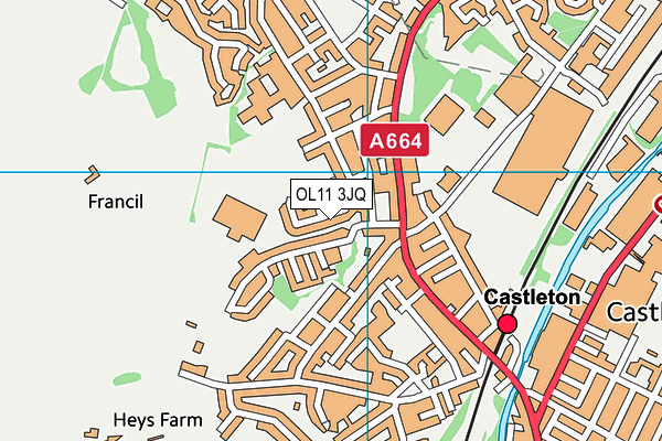 OL11 3JQ map - OS VectorMap District (Ordnance Survey)