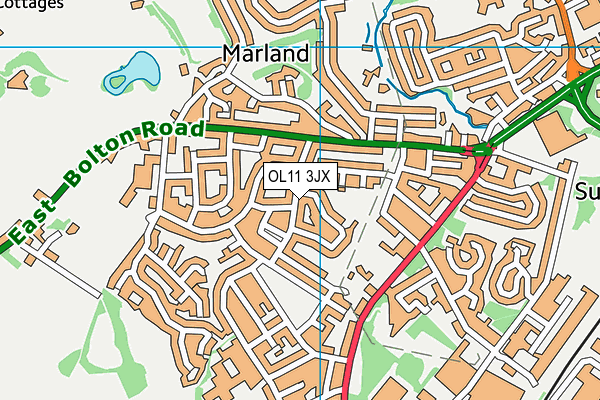 OL11 3JX map - OS VectorMap District (Ordnance Survey)