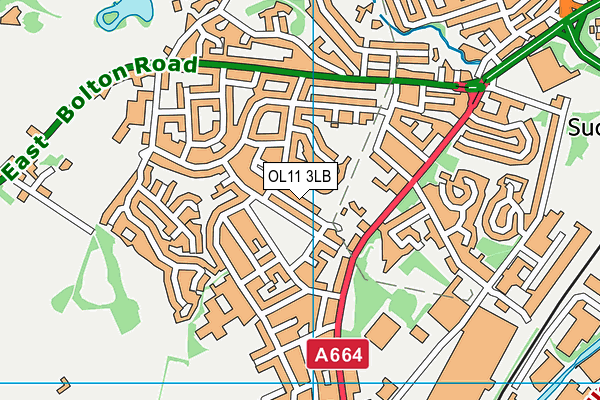 OL11 3LB map - OS VectorMap District (Ordnance Survey)