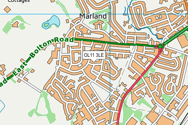 OL11 3LE map - OS VectorMap District (Ordnance Survey)