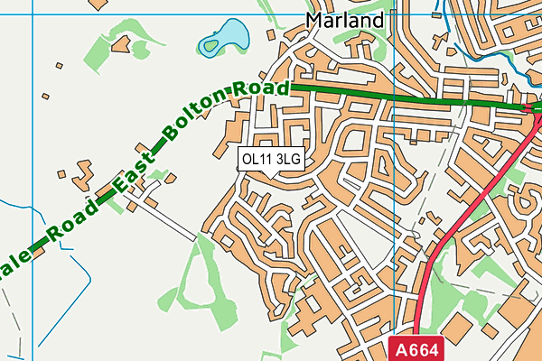 OL11 3LG map - OS VectorMap District (Ordnance Survey)
