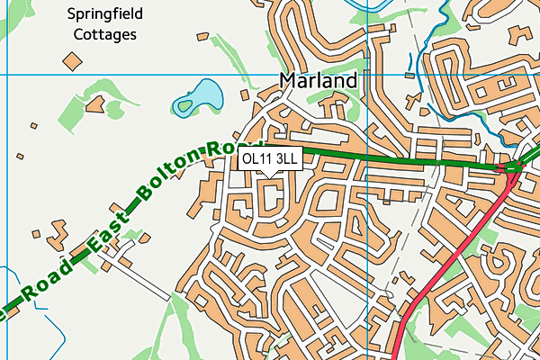 OL11 3LL map - OS VectorMap District (Ordnance Survey)