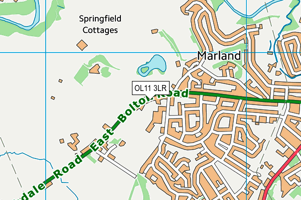 OL11 3LR map - OS VectorMap District (Ordnance Survey)