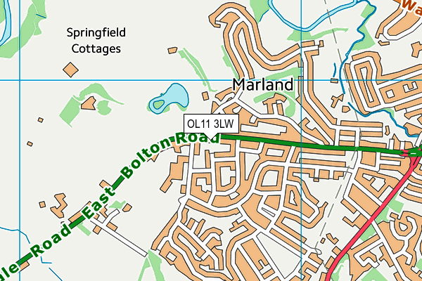 OL11 3LW map - OS VectorMap District (Ordnance Survey)