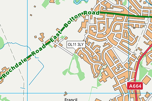 OL11 3LY map - OS VectorMap District (Ordnance Survey)