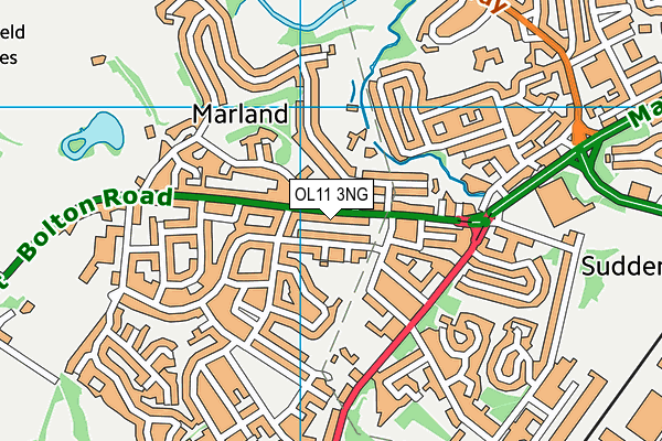 OL11 3NG map - OS VectorMap District (Ordnance Survey)