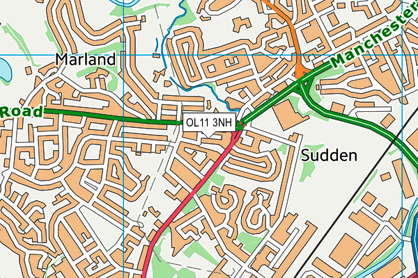OL11 3NH map - OS VectorMap District (Ordnance Survey)