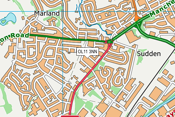 OL11 3NN map - OS VectorMap District (Ordnance Survey)