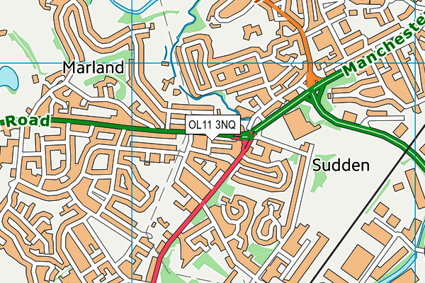 OL11 3NQ map - OS VectorMap District (Ordnance Survey)