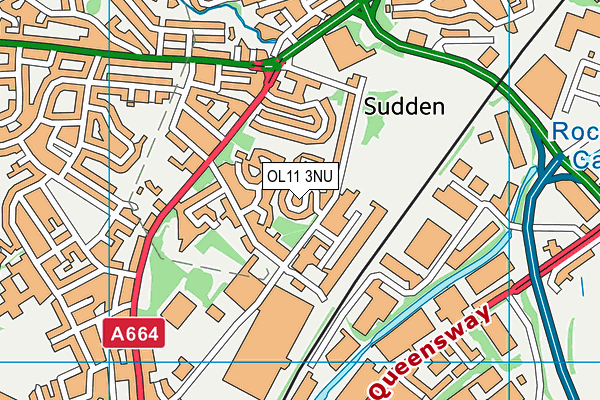 OL11 3NU map - OS VectorMap District (Ordnance Survey)