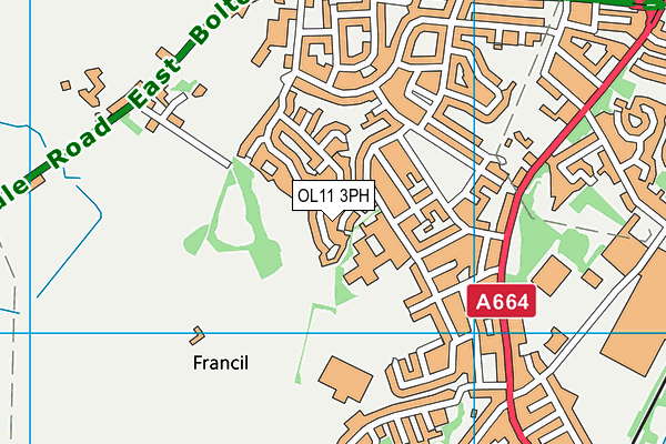 OL11 3PH map - OS VectorMap District (Ordnance Survey)