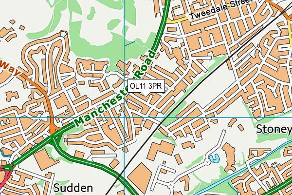 OL11 3PR map - OS VectorMap District (Ordnance Survey)