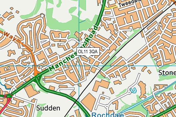 OL11 3QA map - OS VectorMap District (Ordnance Survey)