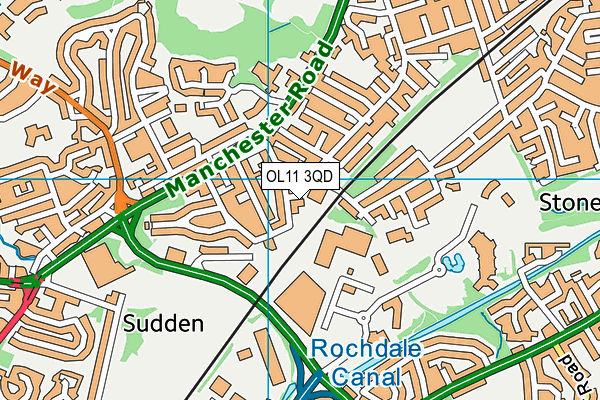 OL11 3QD map - OS VectorMap District (Ordnance Survey)